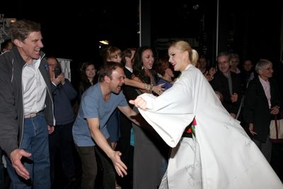 Jennifer Frankel with Nick Wyman & Norbert Leo Butz celebrating the Broadway Opening  Photo