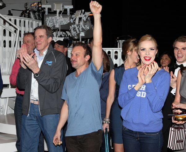 Nick Wyman, Norbert Leo Butz & Jennifer Frankel celebrating the Broadway Opening Nigh Photo
