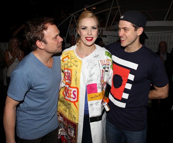 Jennifer Frankel with Norbert Leo Butz & Aaron Tveit celebrating the Broadway Opening Photo