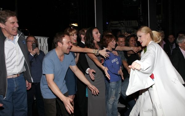 Nick Wyman, Norbert Leo Butz & Jennifer Frankel celebrating the Broadway Opening Nigh Photo