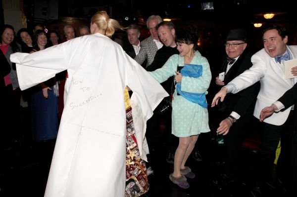 John Daniel, Linda Hart, Jack O'Brien & Jennifer Frankel celebrating the Broadway Ope Photo