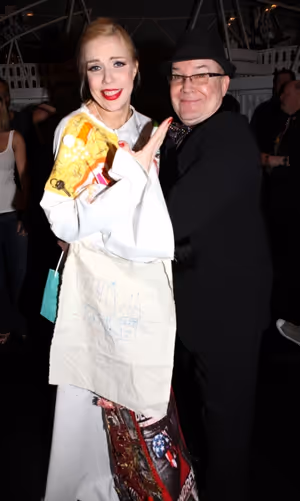 Jennifer Frankel & Jack O'Brien celebrating the Broadway Opening Night Gypsy Robe Ceremony for Recipient Jennifer Frankel of 'Catch Me If You Can' at the Neil Simon Theatre in New York City. @ BroadwayWorld Jennifer Frankel & Jack O'Brien celebrating the Broadway Opening Night Gypsy Robe Cer Photo