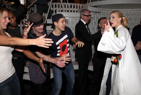 Jennifer Frankel & Aaron Tveit celebrating the Broadway Opening Night Gypsy Robe Cere Photo