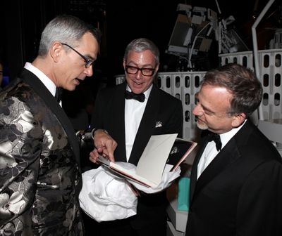 Jerry Mitchell & Scott Wittman & Marc Shaiman celebrating the Broadway Opening Night  Photo