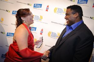  Michael-Ã‚Â­Leon Wooley (5 Guys Named Moe, The Music Man) meets CVTC staff memb Photo