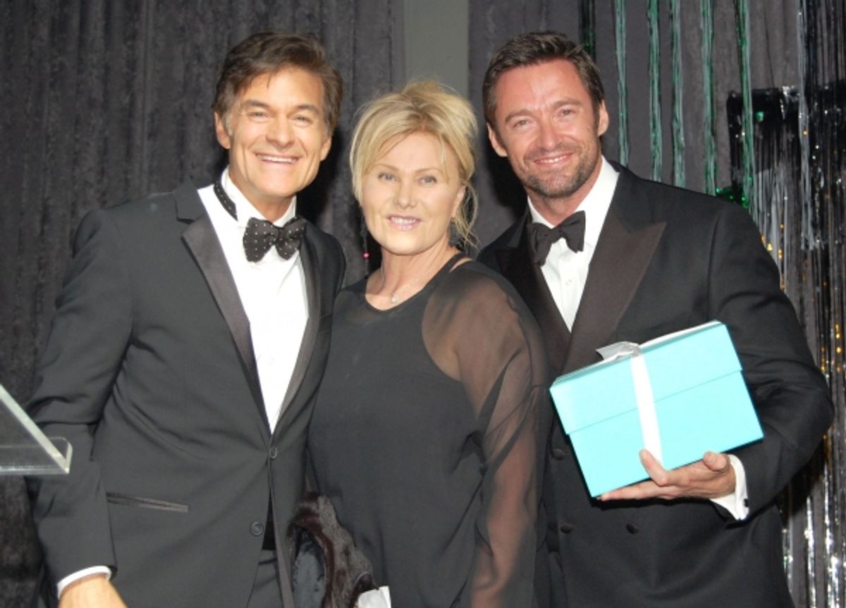 Dr. Oz, Hugh Jackman, Deb Jackman at 