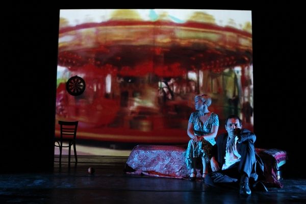 Marina Yurevich and Oleg Sidorchik in a scene from the Belarus Free Theatre productio Photo