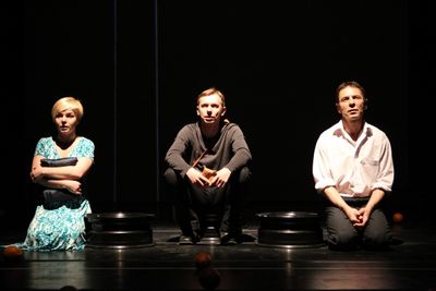 Marina Yurevich, Pavel Gorodnitski,  and Oleg Sidorchik in a scene from the Belarus F Photo