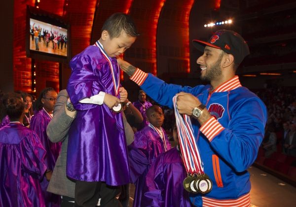 Swizz Beatz congratulates six year old Alexander Cui Photo