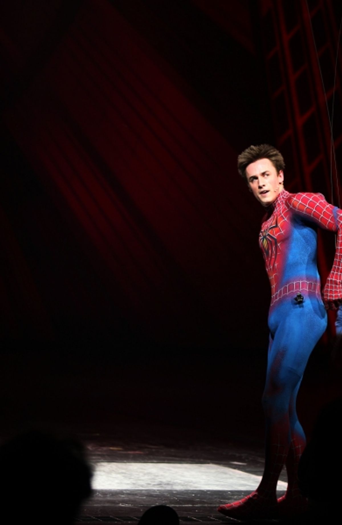 Reeve Carney during the Final Curtain Call Bow for the Original Version of 'Spider-Man Turn Off The Dark'. The show takes a brief Hiatus before the New Version Debuts on5/12/2011 in New York City. at 