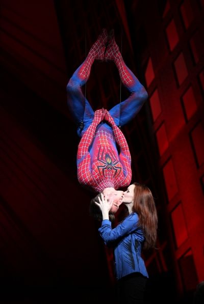 Reeve Carney & Jennifer Damiano during the Final Curtain Call Bow for the Original Ve Photo