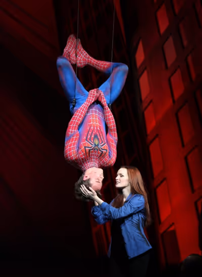Reeve Carney & Jennifer Damiano during the Final Curtain Call Bow for the Original Ve Photo