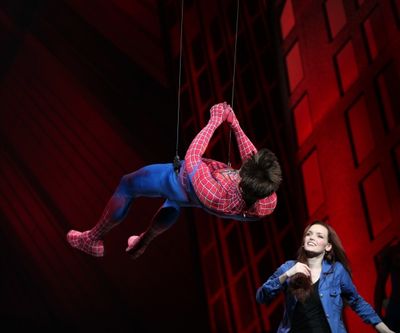 Reeve Carney & Jennifer Damiano during the Final Curtain Call Bow for the Original Ve Photo