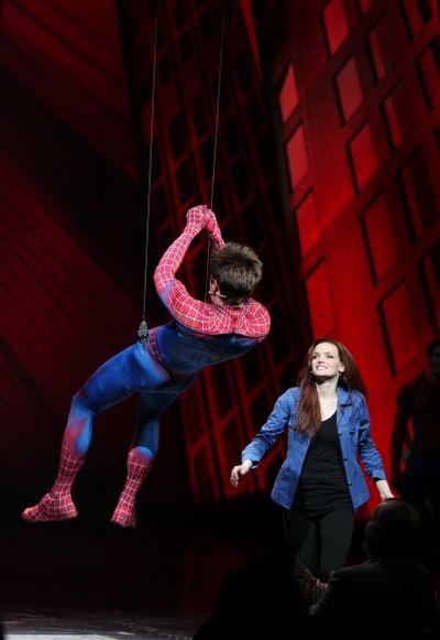 Reeve Carney & Jennifer Damiano during the Final Curtain Call Bow for the Original Ve Photo