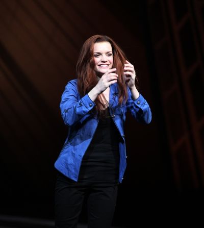 Jennifer Damiano during the Final Curtain Call Bow for the Original Version of 'Spide Photo