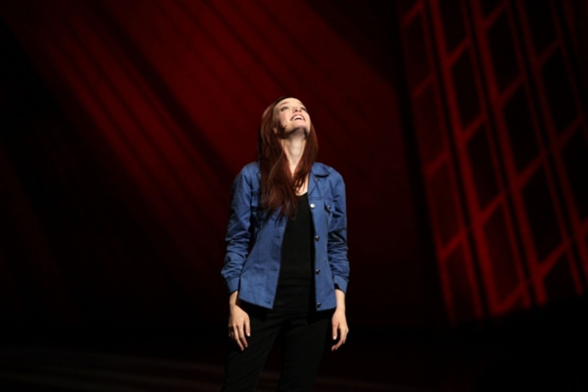 Jennifer Damiano during the Final Curtain Call Bow for the Original Version of 'Spider-Man Turn Off The Dark'. The show takes a brief Hiatus before the New Version Debuts on5/12/2011 in New York City. at 