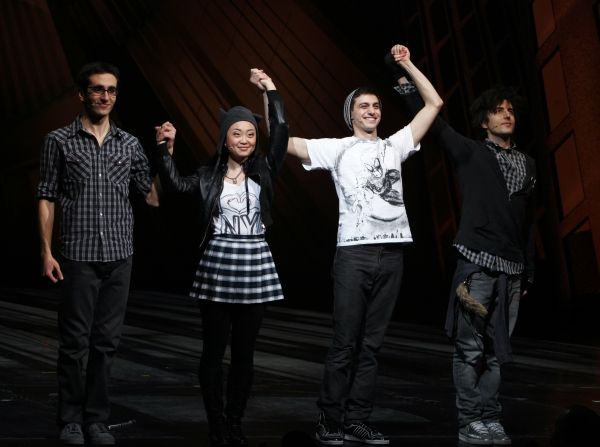 Geek Chorus: Jonathan Schwartz, Alice Lee, Gideon Glick & Matt Devine during the Fina Photo