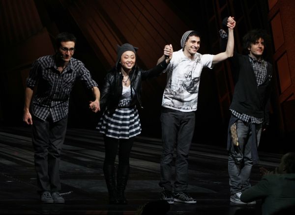 Geek Chorus: Jonathan Schwartz, Alice Lee, Gideon Glick & Matt Devine during the Fina Photo