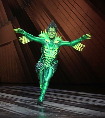 Patrick Page during the Final Curtain Call Bow for the Original Version of 'Spider-Ma Photo