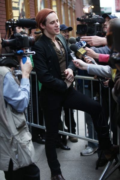 Reeve Carney meeting the Press after the Final Curtain Call Bow for the Original Vers Photo