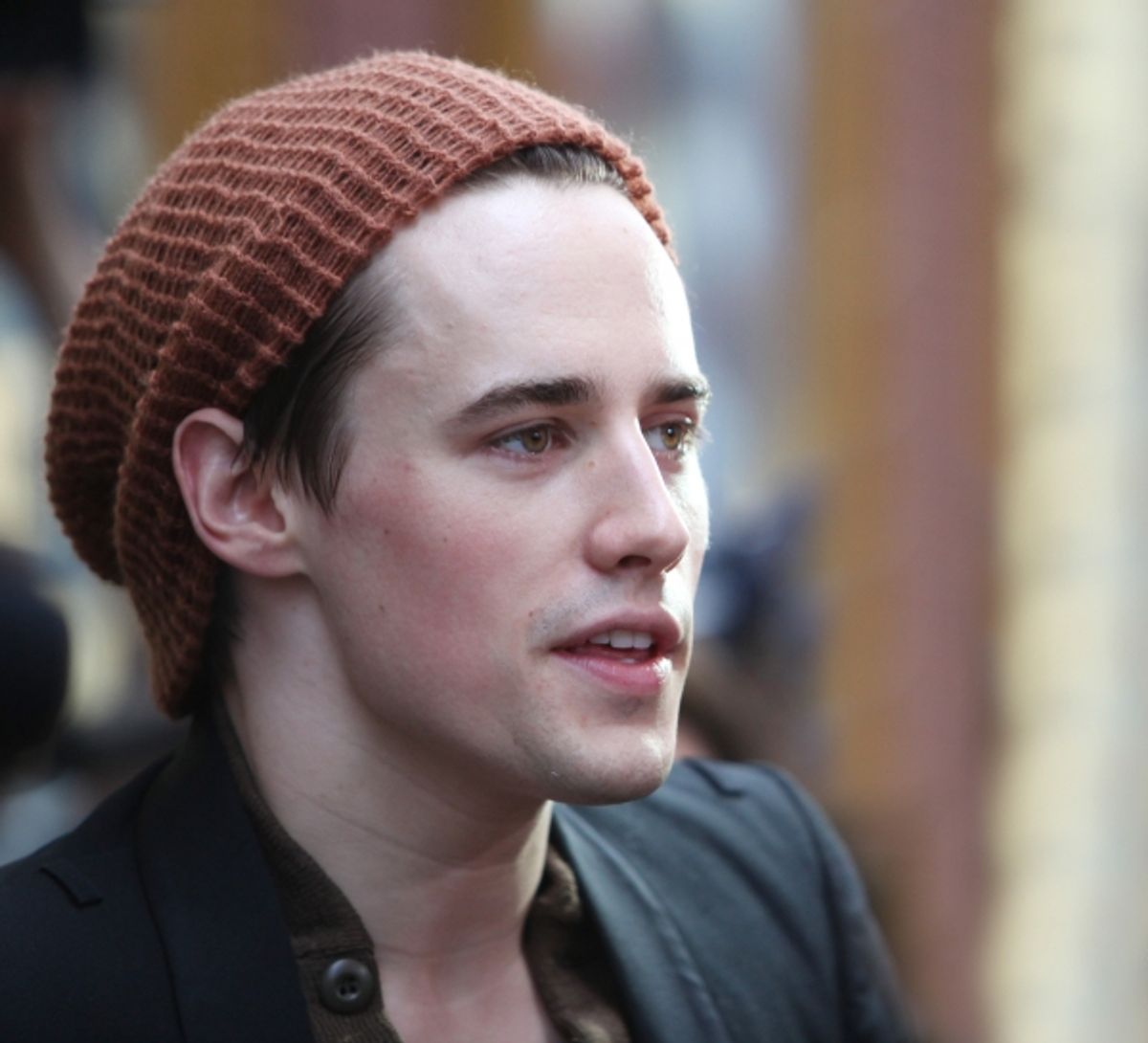 Reeve Carney meeting the Press after the Final Curtain Call Bow for the Original Version of 'Spider-Man Turn Off The Dark'.  in New York City. at 