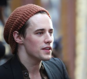 Reeve Carney meeting the Press after the Final Curtain Call Bow for the Original Version of 'Spider-Man Turn Off The Dark'. in New York City. @ BroadwayWorld Reeve Carney meeting the Press after the Final Curtain Call Bow for the Original Vers Photo