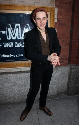 Reeve Carney meeting the Press after the Final Curtain Call Bow for the Original Version of 'Spider-Man Turn Off The Dark'. in New York City. @ BroadwayWorld Reeve Carney meeting the Press after the Final Curtain Call Bow for the Original Vers Photo