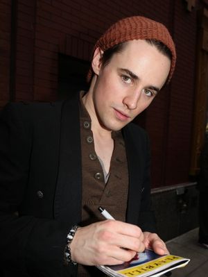 Reeve Carney meeting the Press after the Final Curtain Call Bow for the Original Version of 'Spider-Man Turn Off The Dark'. in New York City. @ BroadwayWorld Reeve Carney meeting the Press after the Final Curtain Call Bow for the Original Vers Photo