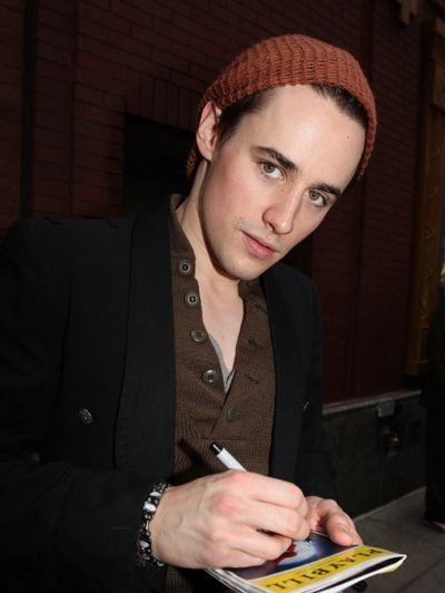 Reeve Carney meeting the Press after the Final Curtain Call Bow for the Original Vers Photo
