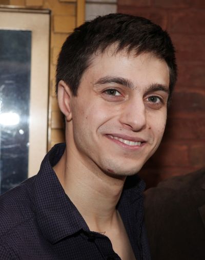 The Geeks: Gideon Glick meeting the Press after the Final Curtain Call Bow for the Or Photo