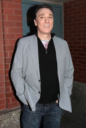 Patrick Page meeting the Press after the Final Curtain Call Bow for the Original Vers Photo