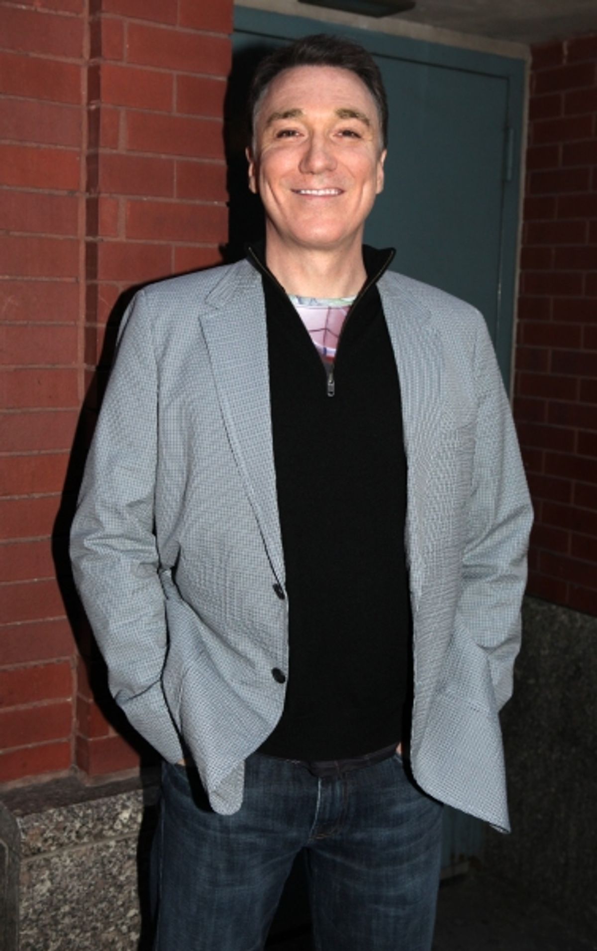 Patrick Page meeting the Press after the Final Curtain Call Bow for the Original Version of 'Spider-Man Turn Off The Dark'.  in New York City. at 
