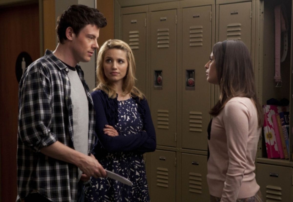 Cory Monteith, Dianna Agron, Lea Michele at 
