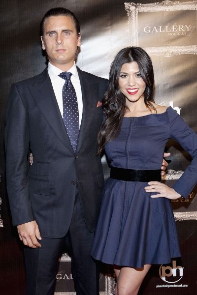 Kourtney Kardashian and Scott Disick pictured at The Gallery Nightclub at Planet Holl Photo
