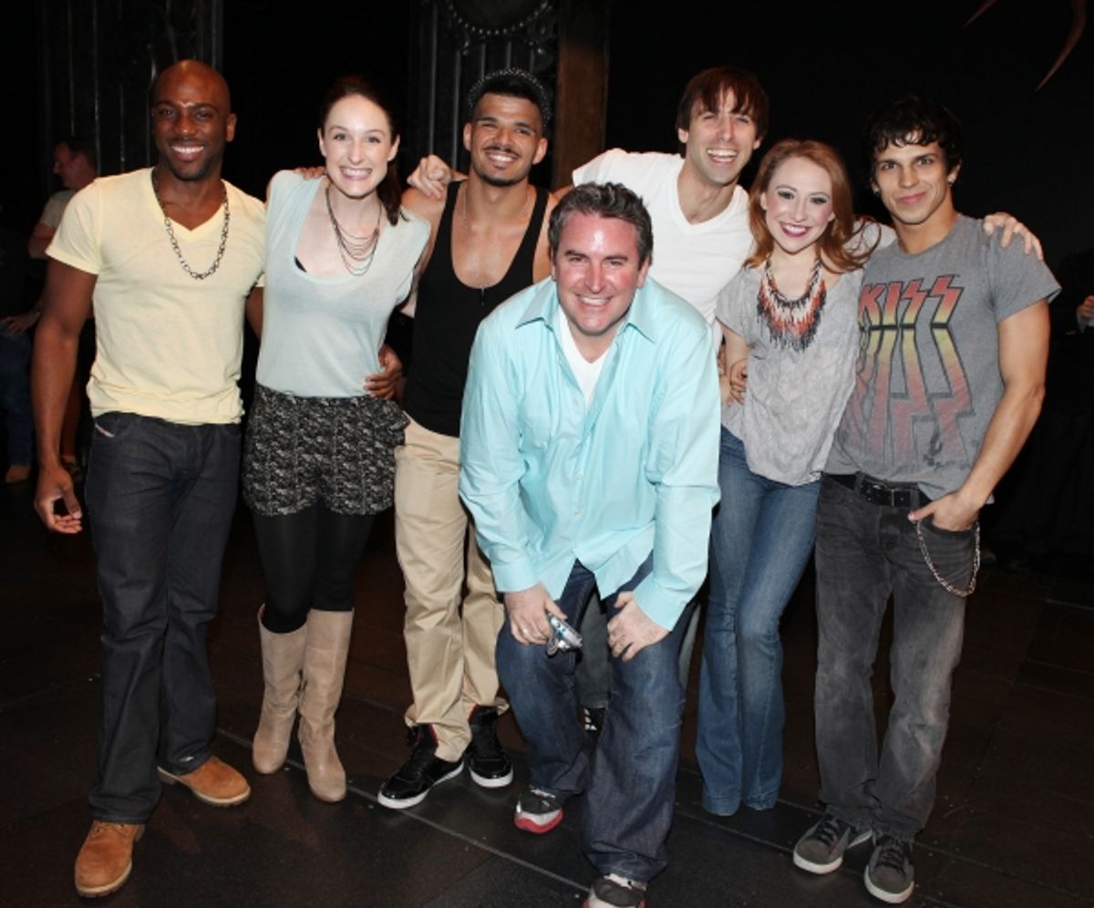 Broadway Debuts: Wilkie Ferguson III, Laura Hall, Julius Anthony Rubio, Danny Stiles, Joey Calveri, Mallauri Esquibel & Derek Ferguson attending the 'Wonderland' Opening Night Gypsy Robe Ceremony Celebrating Recipient Grady McLeod Bowman in New York City. at 