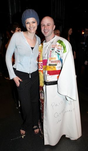 Kate Shindle & Grady McLeod Bowman attending the 'Wonderland' Opening Night Gypsy Robe Ceremony Celebrating Recipient Grady McLeod Bowman in New York City. @ BroadwayWorld Kate Shindle & Grady McLeod Bowman attending the 'Wonderland' Opening Night Gypsy Ro Photo