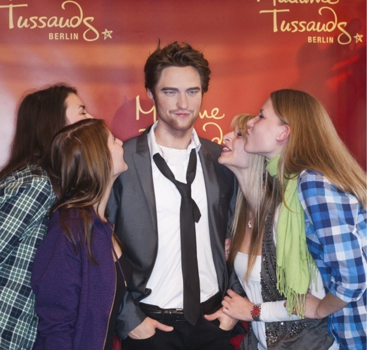  Robert Pattinson Wax Sculpture and Fans at 