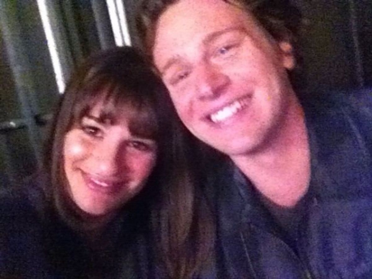Lea Michele, Jonathan Groff at 