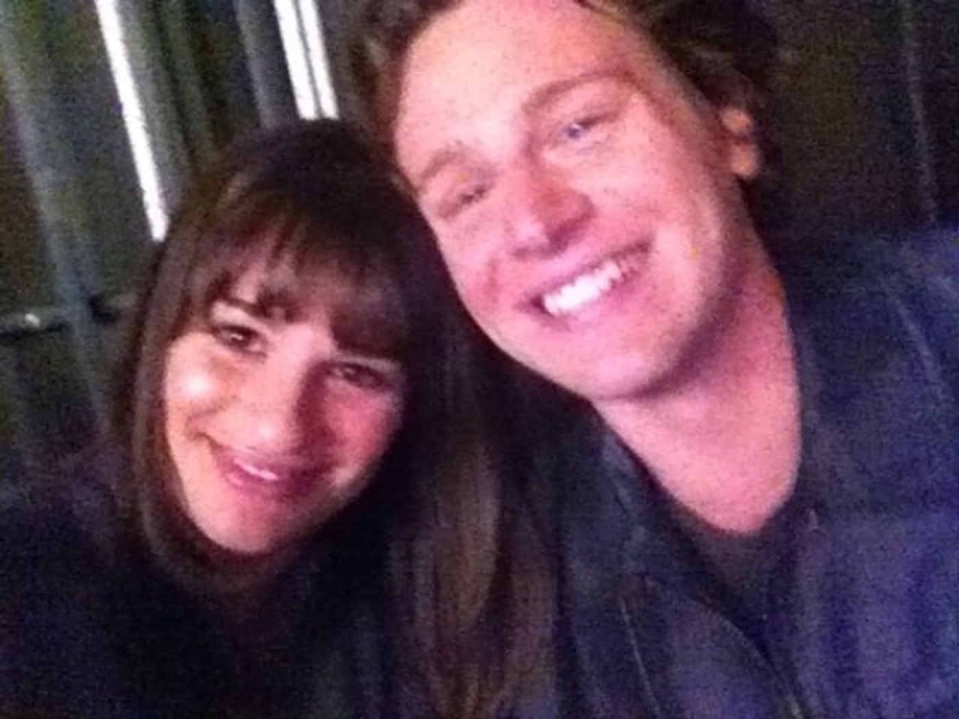 Photo Flash: Jonathan Groff Reunites with Lea Michele for GLEE!  Image