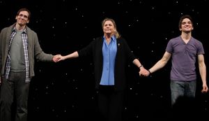 Stephen Kunken & Kathleen Turner & Evan Jonigeit attending the Broadway Opening Night Photo