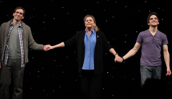 Stephen Kunken & Kathleen Turner & Evan Jonigeit attending the Broadway Opening Night Photo