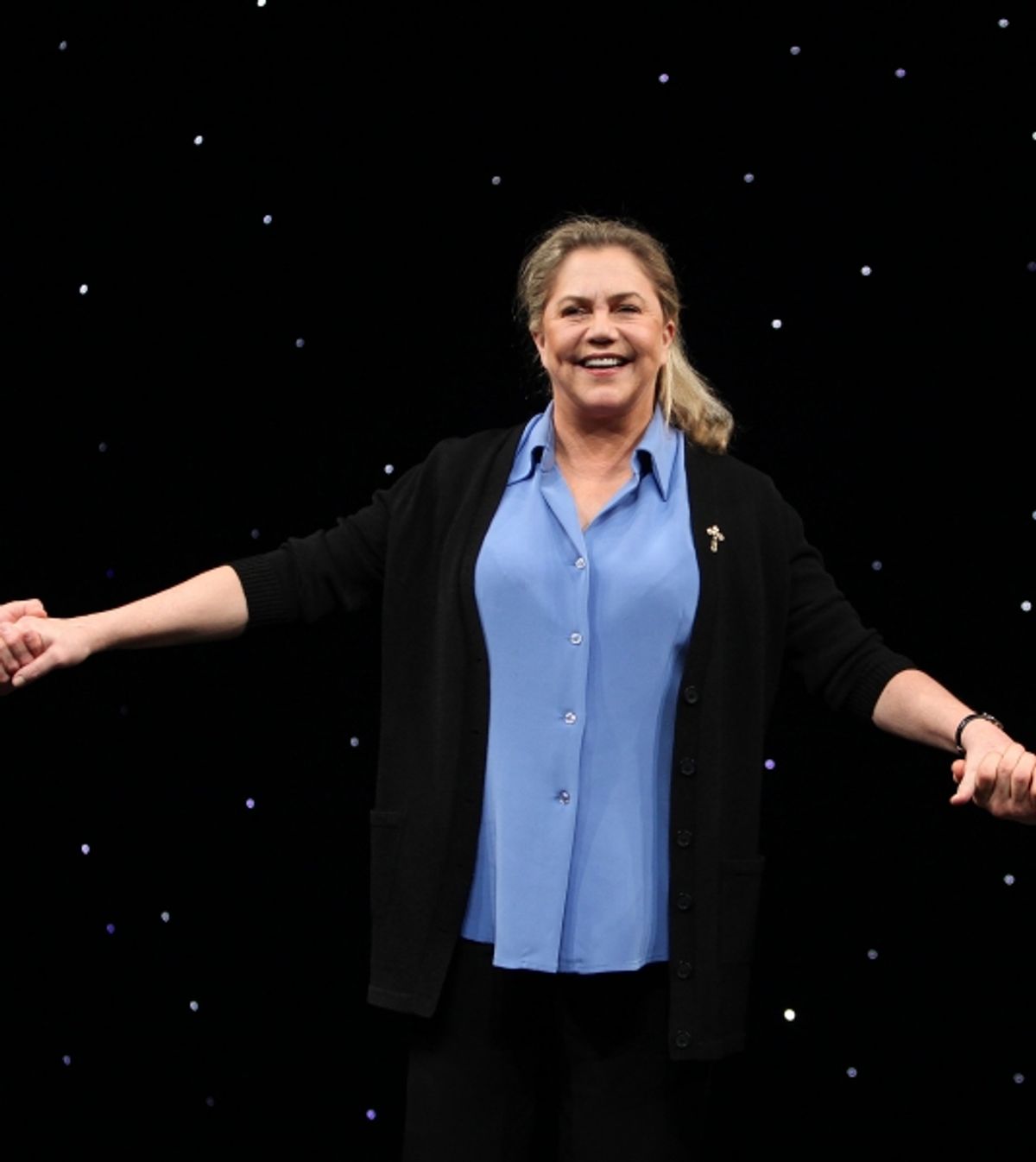 Kathleen Turner attending the Broadway Opening Night Performance Curtain Call for 'High' in New York City. at 