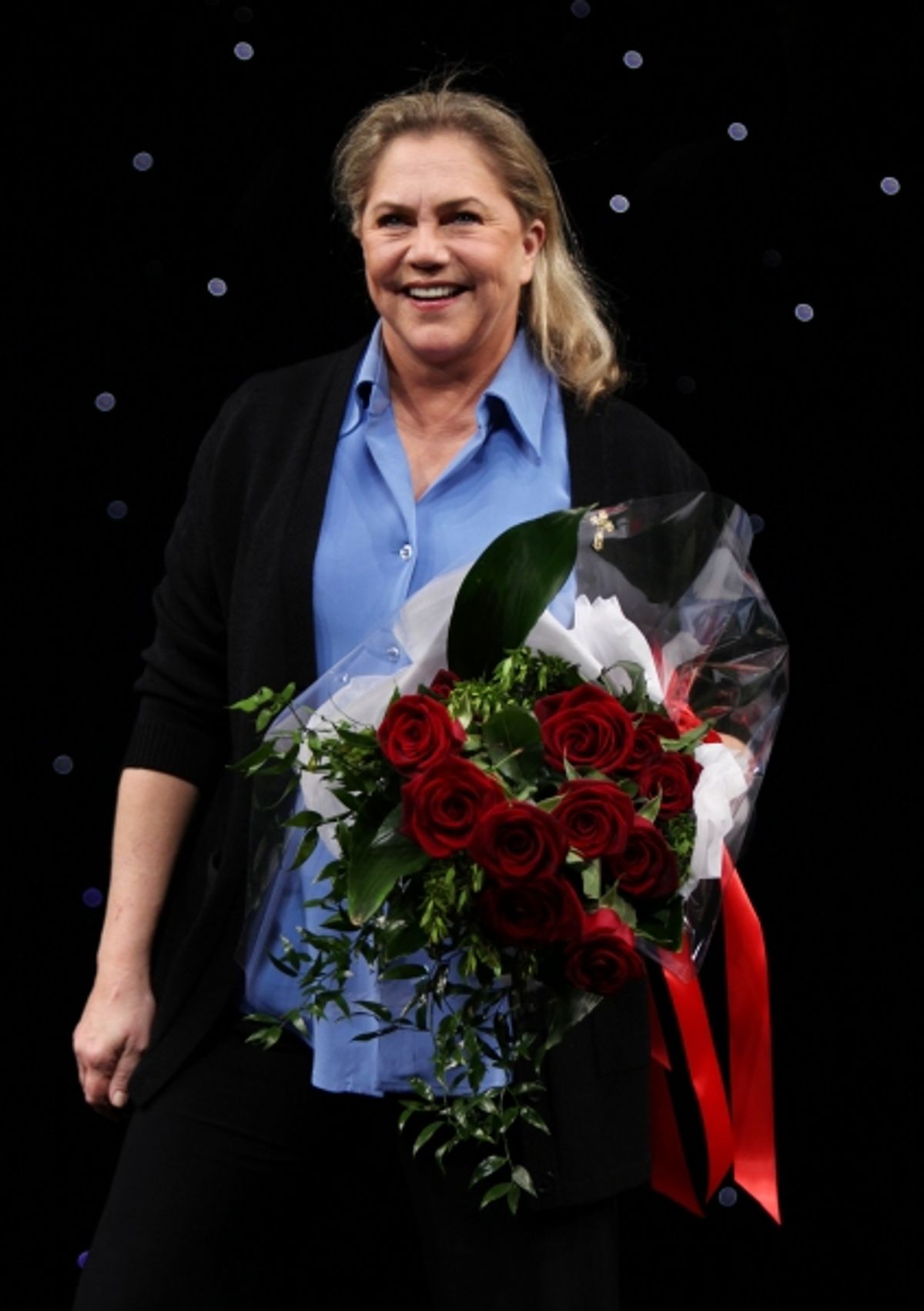 Kathleen Turner attending the Broadway Opening Night Performance Curtain Call for 'High' in New York City. at 