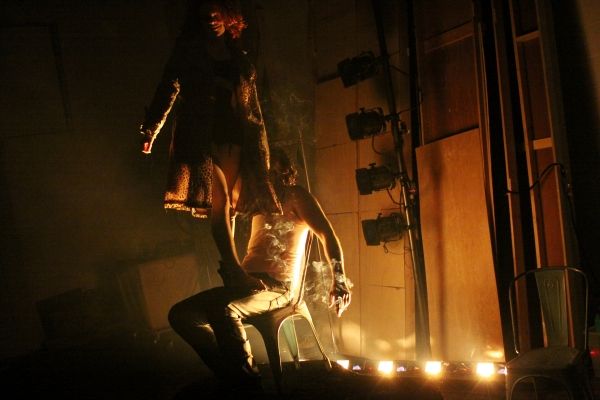  Laura Careless (top) and Jeff Takacs as Charles Bukowski Photo