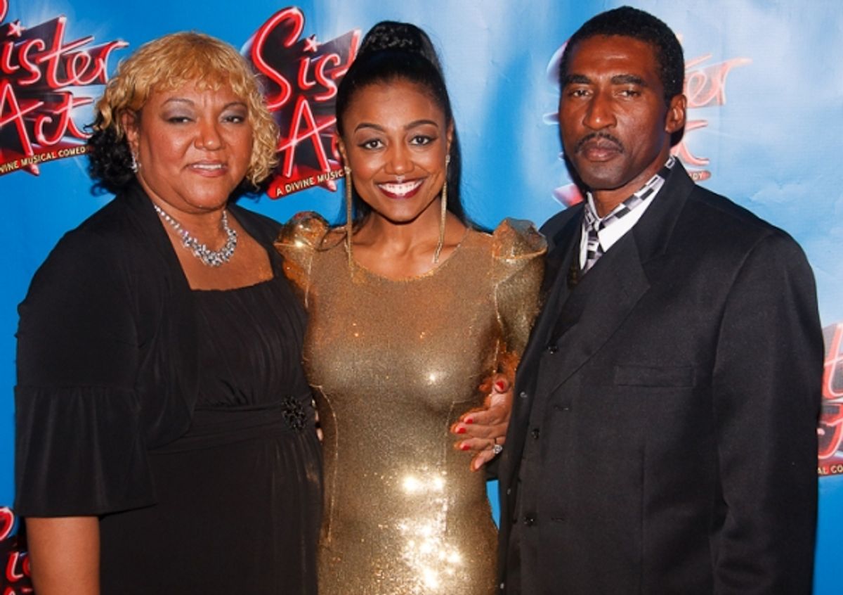 Patina Miller and parents at 