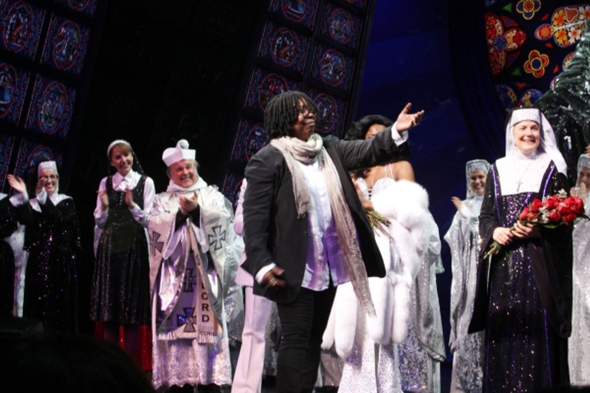 Whoopi Goldberg & Company during  the Broadway Opening Night Curtain Call for 'Sister Act' in New York City. at 