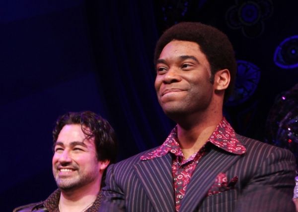 Caesar Samayoa & Demond Green during  the Broadway Opening Night Curtain Call for 'Si Photo
