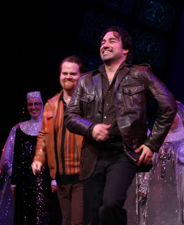 Audrie Neenan, John Tracy Egan, Caesar Samayoa during  the Broadway Opening Night Cur Photo