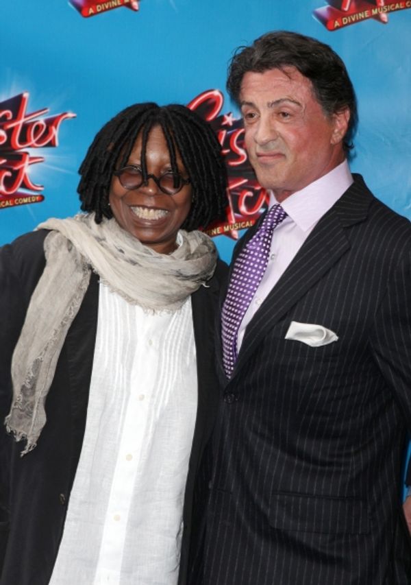 Whoopi Goldberg & Sly Stallone attending the Broadway Opening Night Performance of 'S Photo