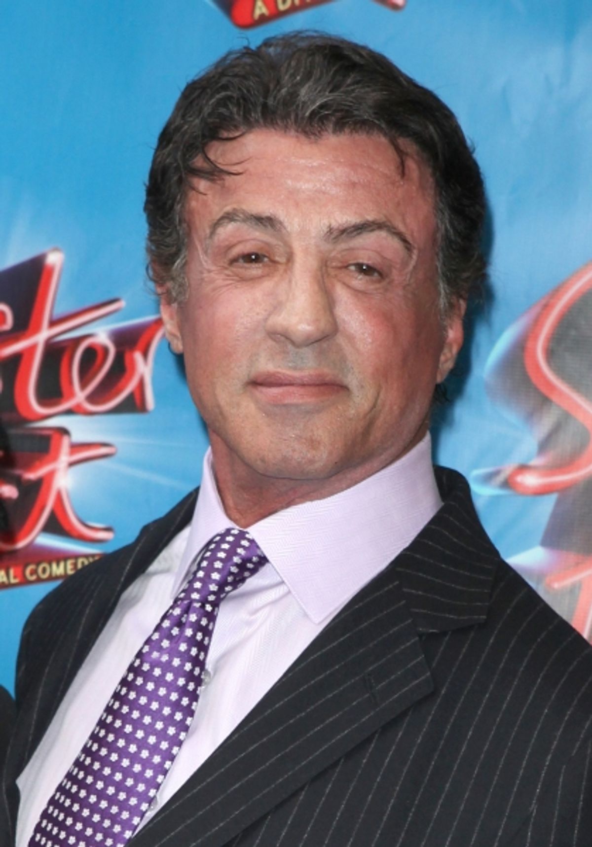 Sly Stallone attending the Broadway Opening Night Performance of 'Sister Act' at the Broadway Theatre n New York City. at 